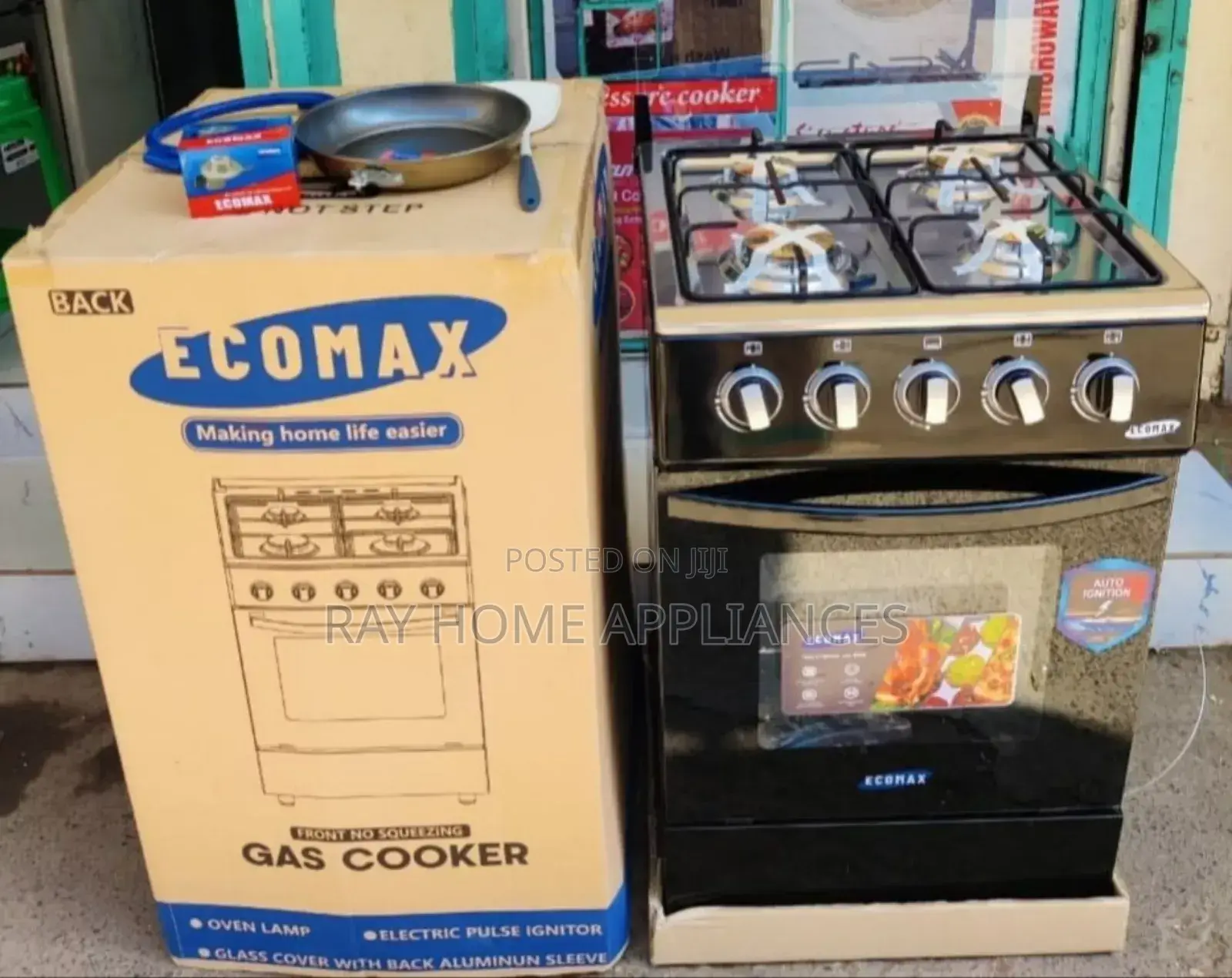 50cm*55cm Full Gas Standing Cooker With Gas Oven Ecomax