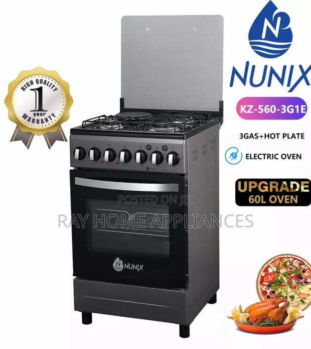 50cm*55cm Nunix 3gas+1electric Plate Standingcooker With Electricoven