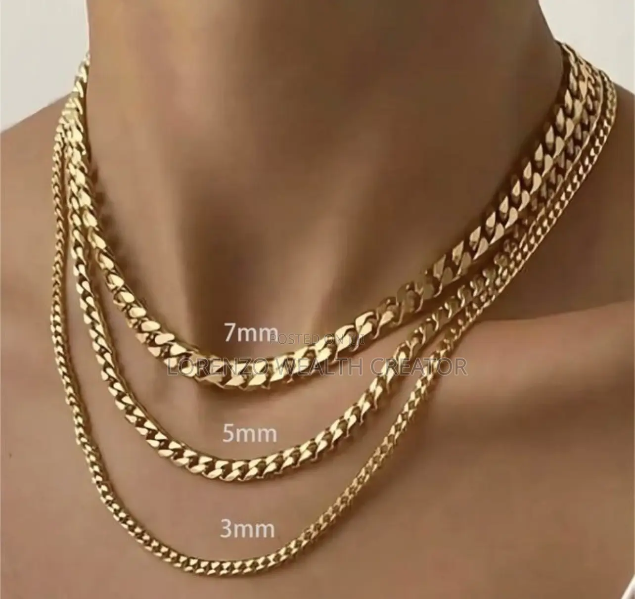 Gold Cuban Link Stylish Necklace