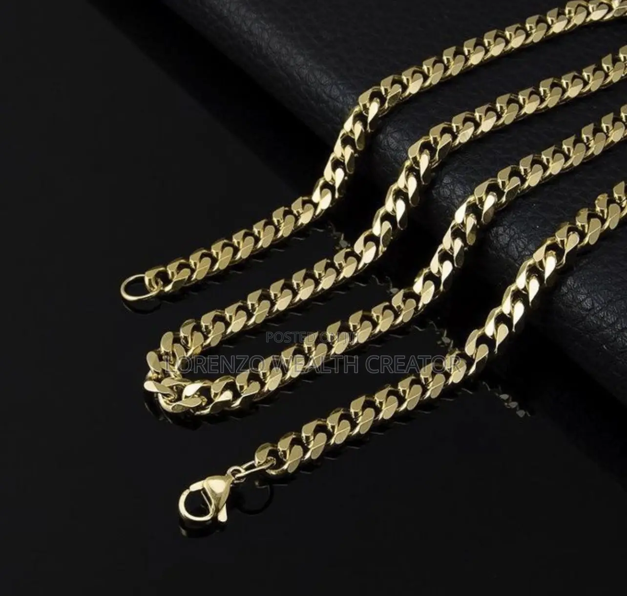 Gold Cuban Link Stylish Necklace