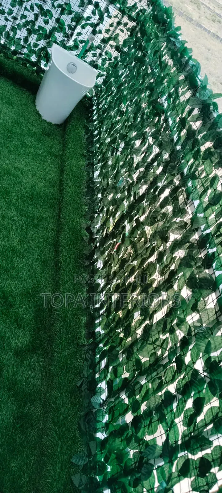 Block Direct Sunlight With Artificial Balcony Ivy Privacy Fence