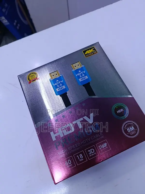 5mtrs HDTV Premium High Speed Hdmi 2.0 Cable.