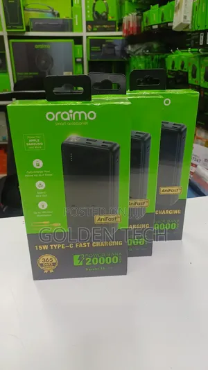 Oraimo Traveler 15 Flash 20000mah 15w Fast-Charging Power Bank
