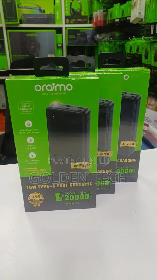Oraimo Traveler 15 Flash 20000mah 15w Fast-Charging Power Bank