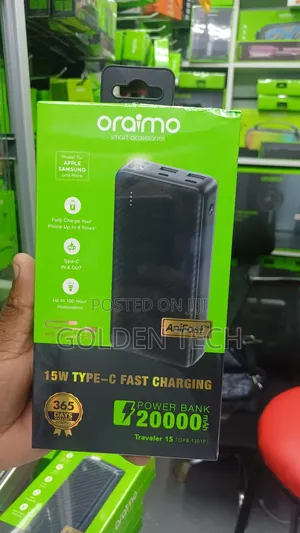 Oraimo Traveler 15 Flash 20000mah 15w Fast-Charging Power Bank