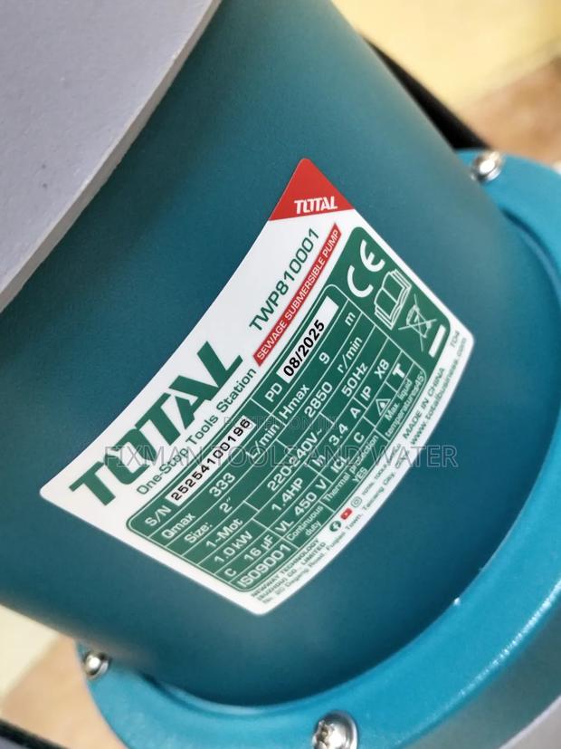 New Total Drainage Sewage Pump 1.4 Hp 330 L/Min - thumbnail 3