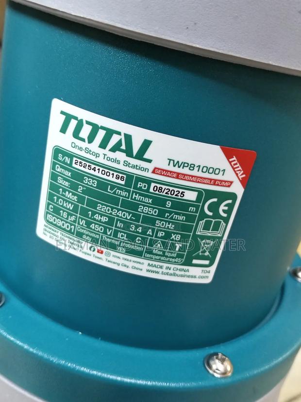 High Pressure Total Sewage Drainage Pump 1.4 Hp - thumbnail 2