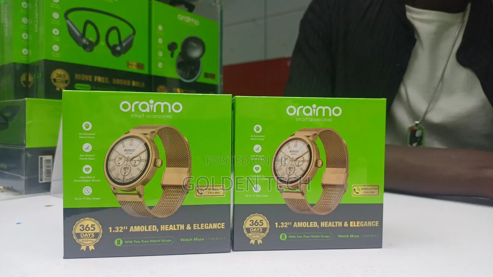 Oraimo Watch Muse 1.32” Amoled Ip68 Smart Watch