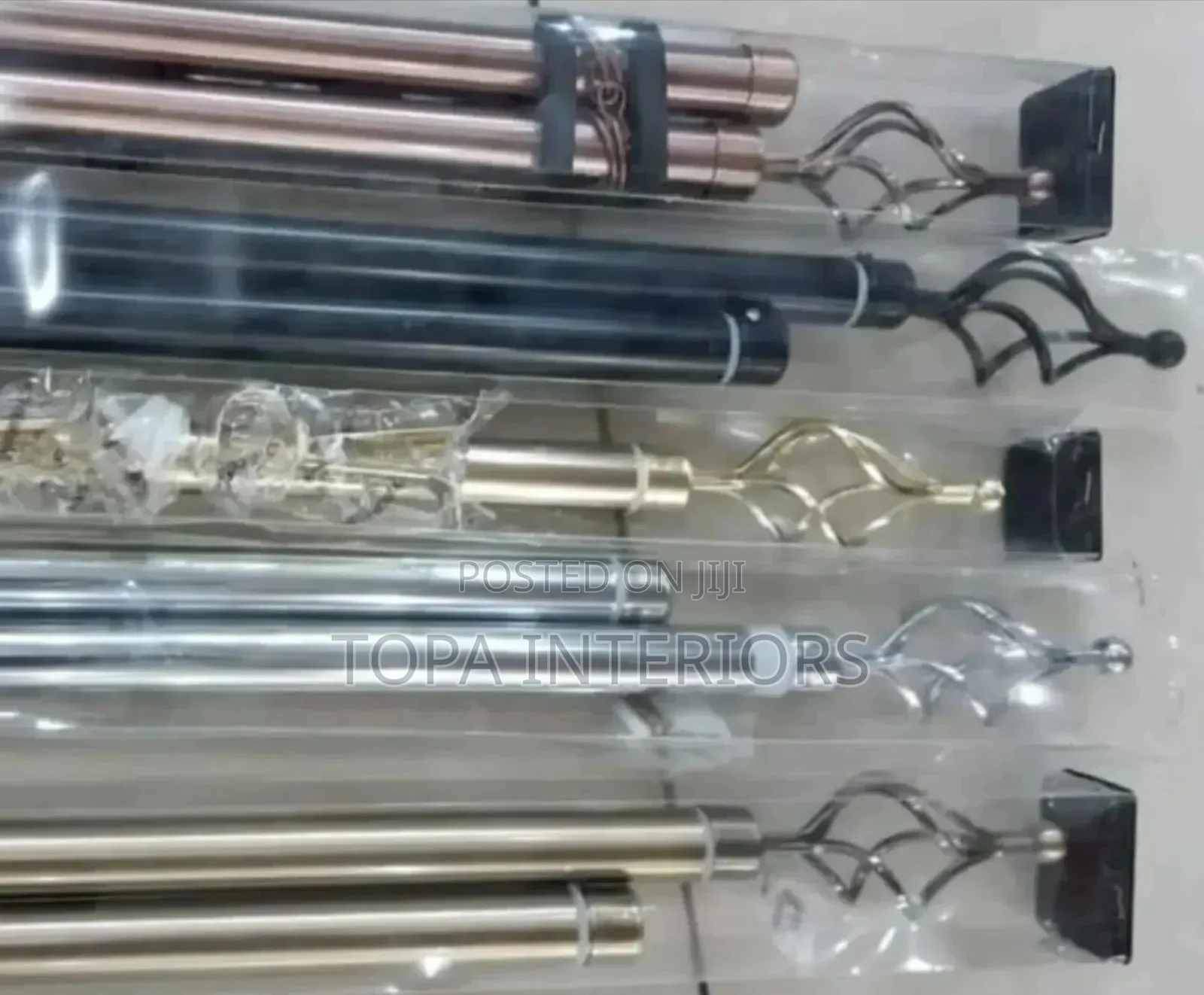 Generic 2m Double Adjustable Curtain Rod Sets With Accessories