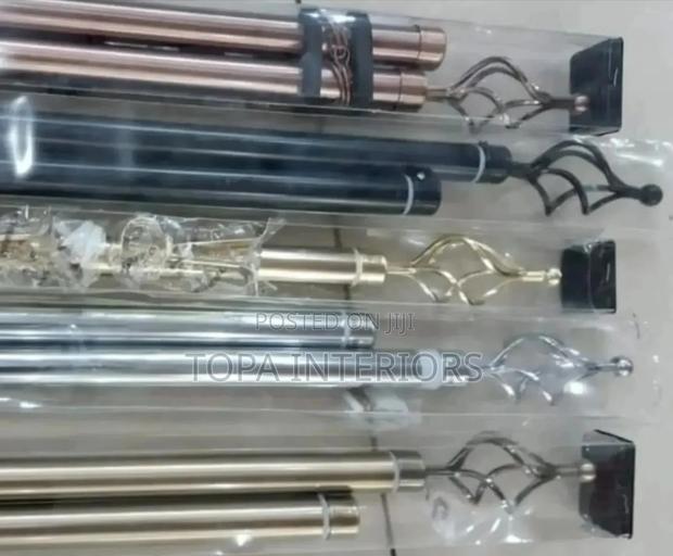 Generic 2m Double Adjustable Curtain Rod Sets With Accessories