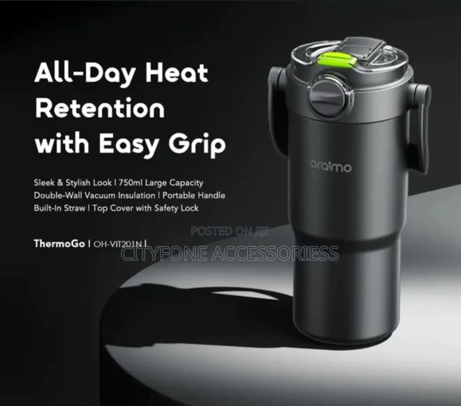 Oraimo Thermogo 750ml Stainless Steel Insulated Thermos