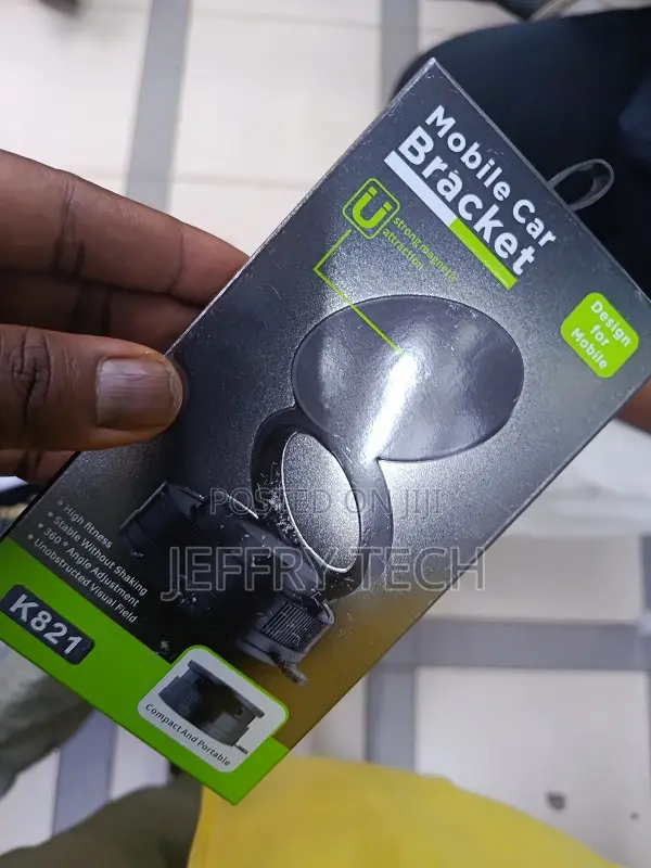  Magnetic Car Phone Holder, 360° Rotation, Black - Bne-885
