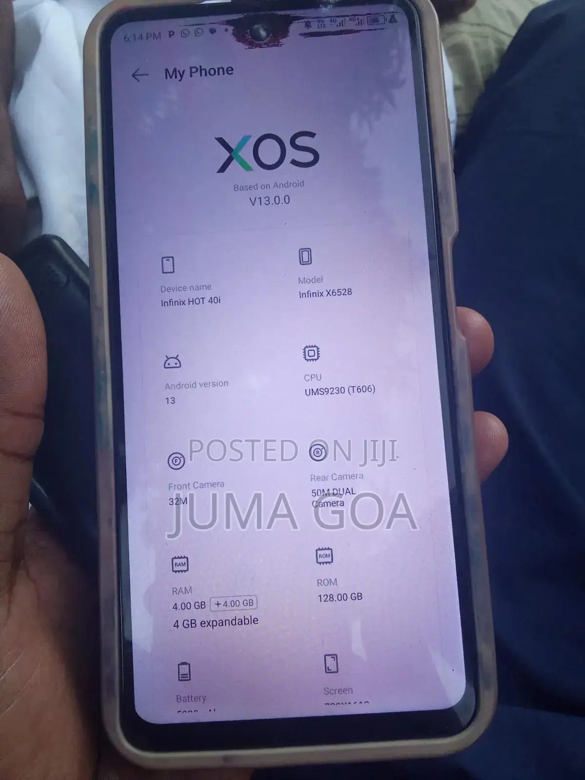 Infinix Hot 40i 128 GB Purple
