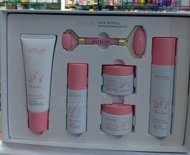 6 Pcs Estelin Niacinamide 377 Fade Spots & Whitening Skin Care Set.