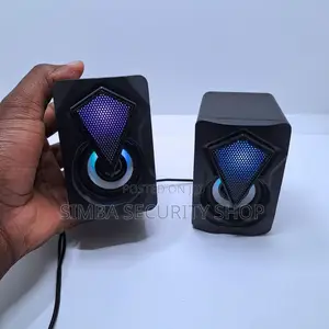 X2 RGB Gaming Usb Pc Speakers Led Wired Computer Laptop 6w Backlit 2.0