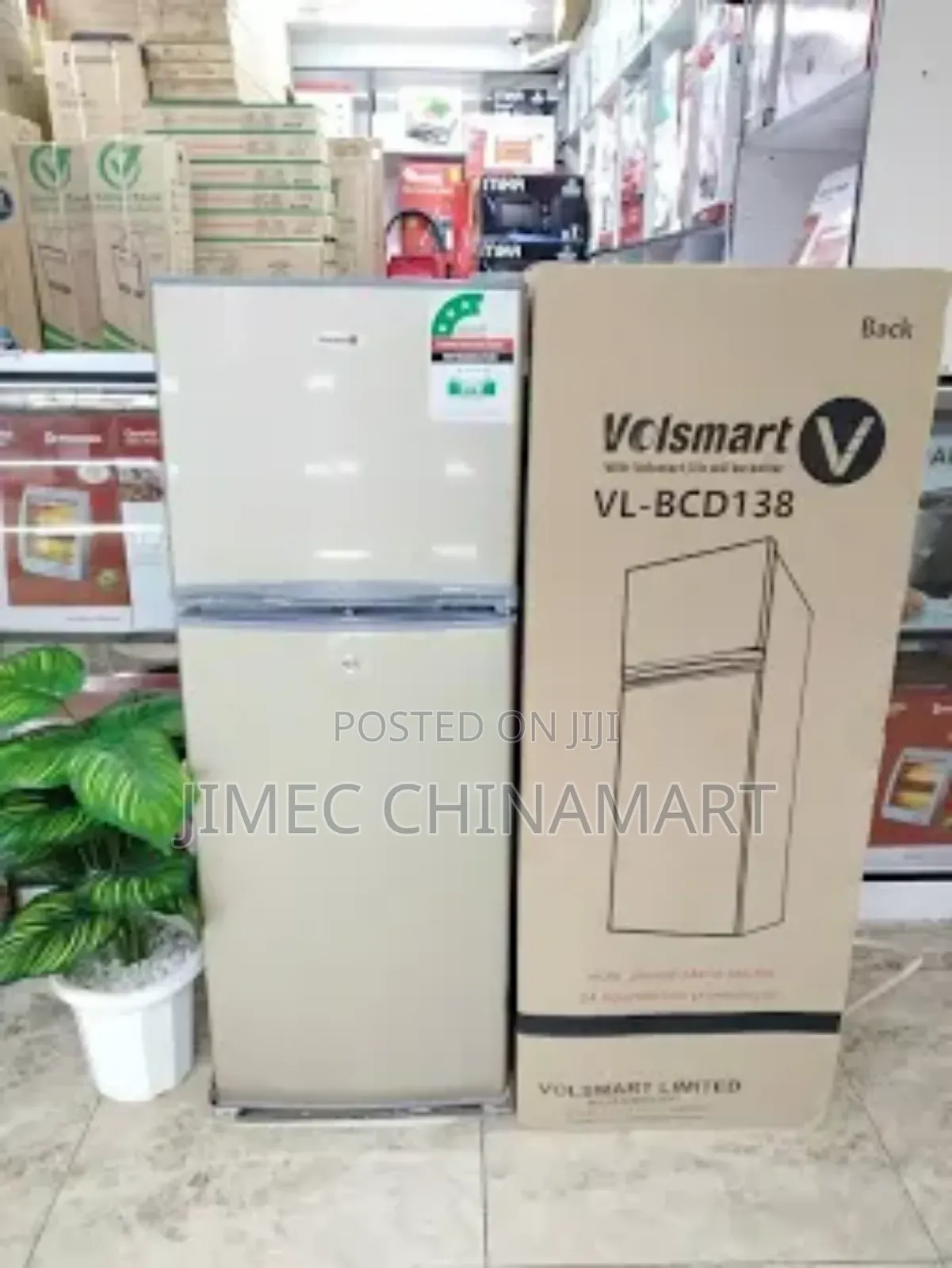 138l Volsmart Silver Double Door Fridge