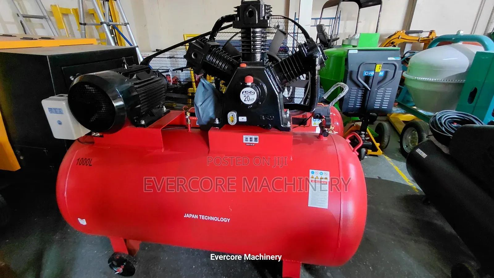 Commercial 20hp 1000l Capacity Air Compressor Machine Three Phase.