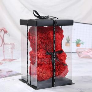 Artificial Rose Teddy Bear Valentine Gift - main view