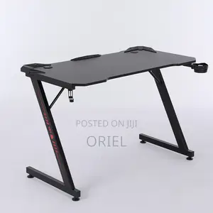 1.2m Gaming Desk : Z Shape Rgb Led Light Gaming Desk