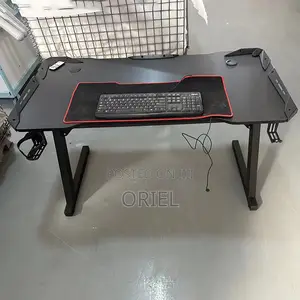 1.2m Gaming Desk : Z Shape Rgb Led Light Gaming Desk
