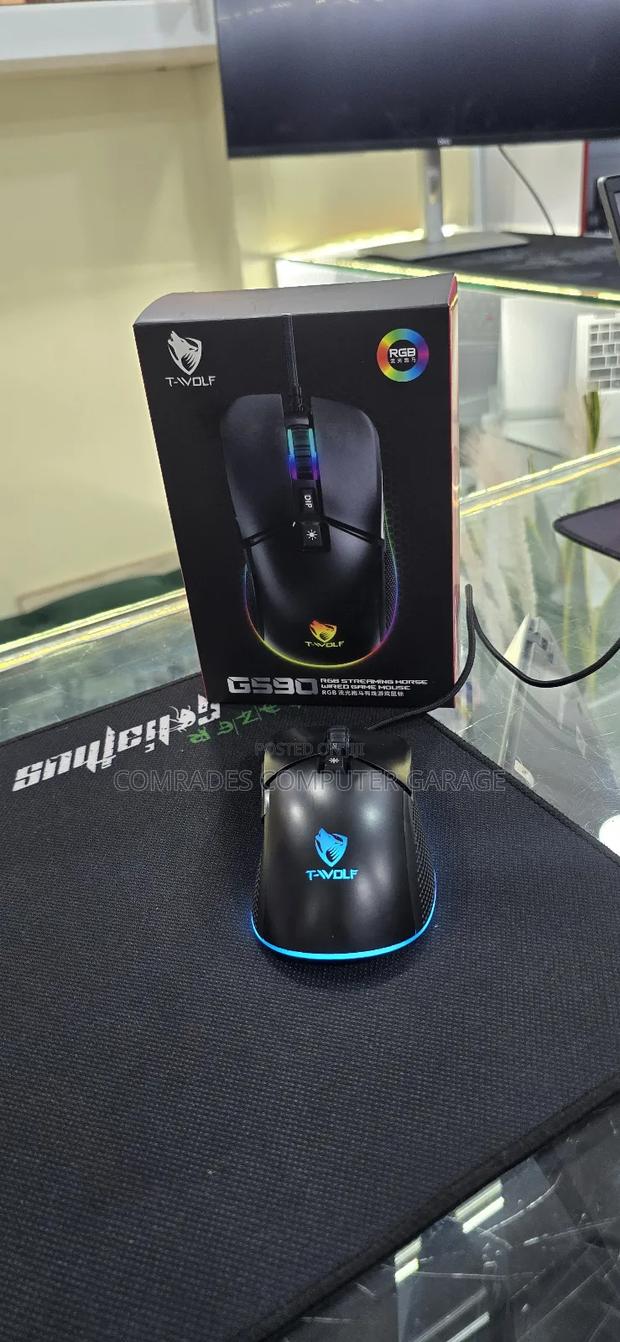 Gaming Wired T -Wolf Mouse RGB Light - thumbnail 3