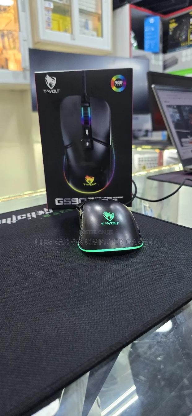 Gaming Wired T -Wolf Mouse RGB Light - thumbnail 4