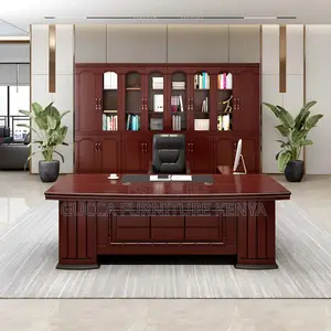 1.8 Meters Executive Mahogany L-shaped Table