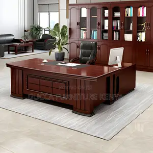 1.8 Meters Executive Mahogany L-shaped Table