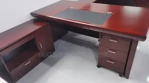 1.8 Meters Executive Mahogany L-shaped Table