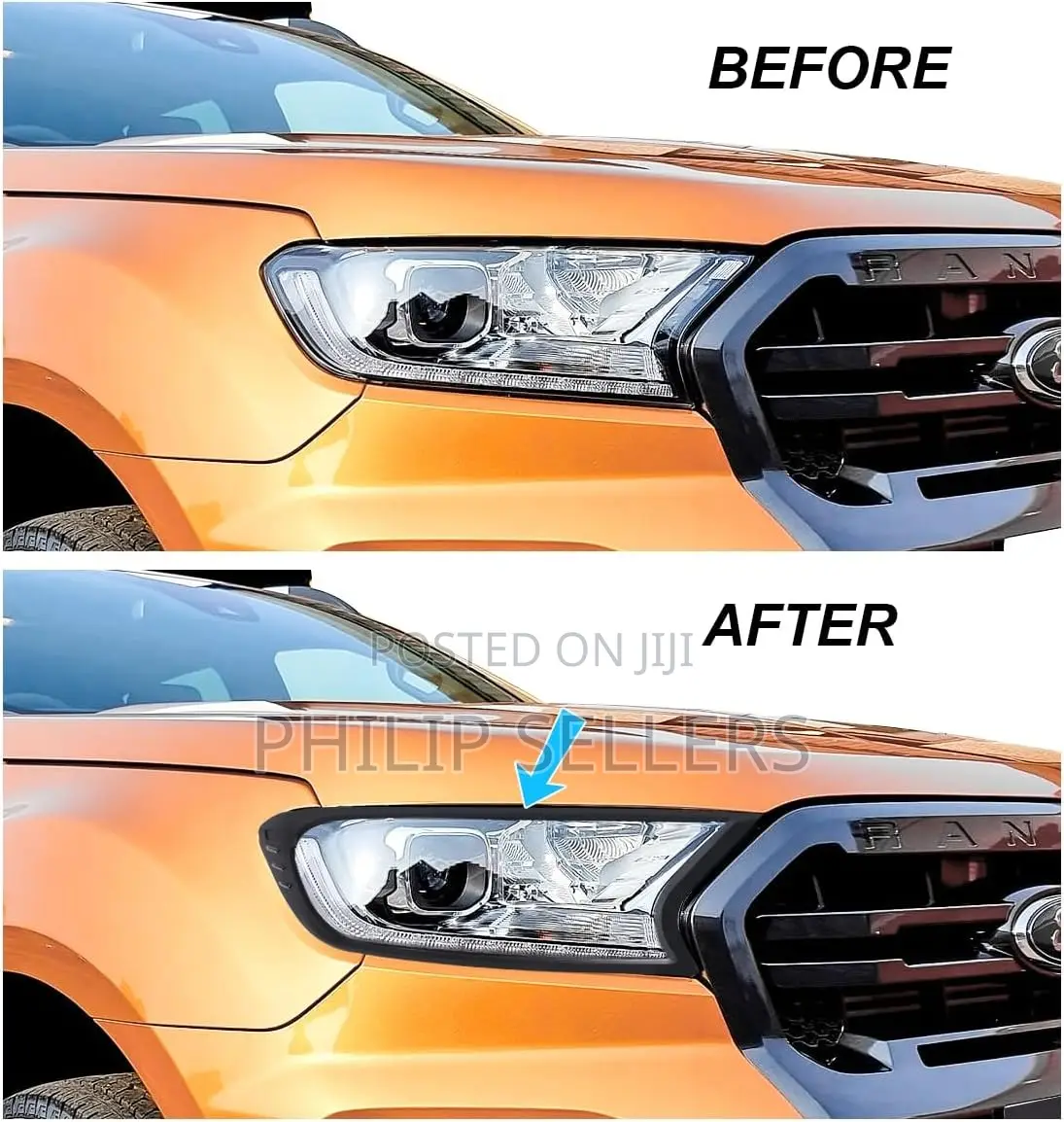 T8- Headlight Cover Perfectly Suitable for Ford Ranger 2015-2022