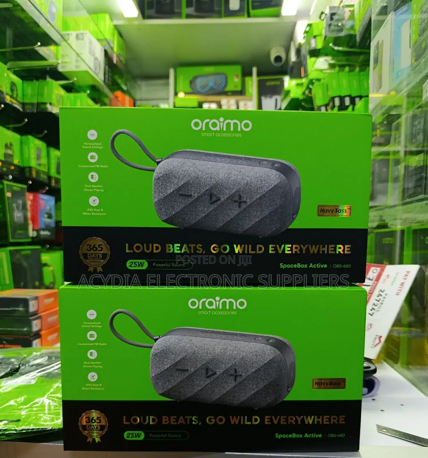 Oraimo Spacebox Active 25w Powerful Portable Bluetooth Speaker
