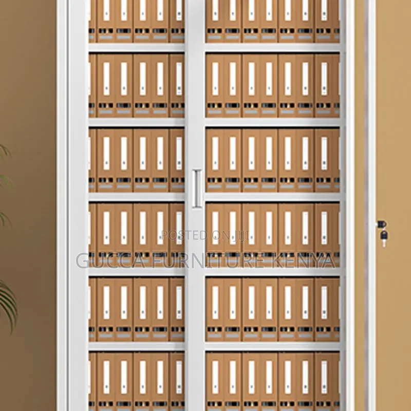 2-door Full Glass Office Storage Cabinet