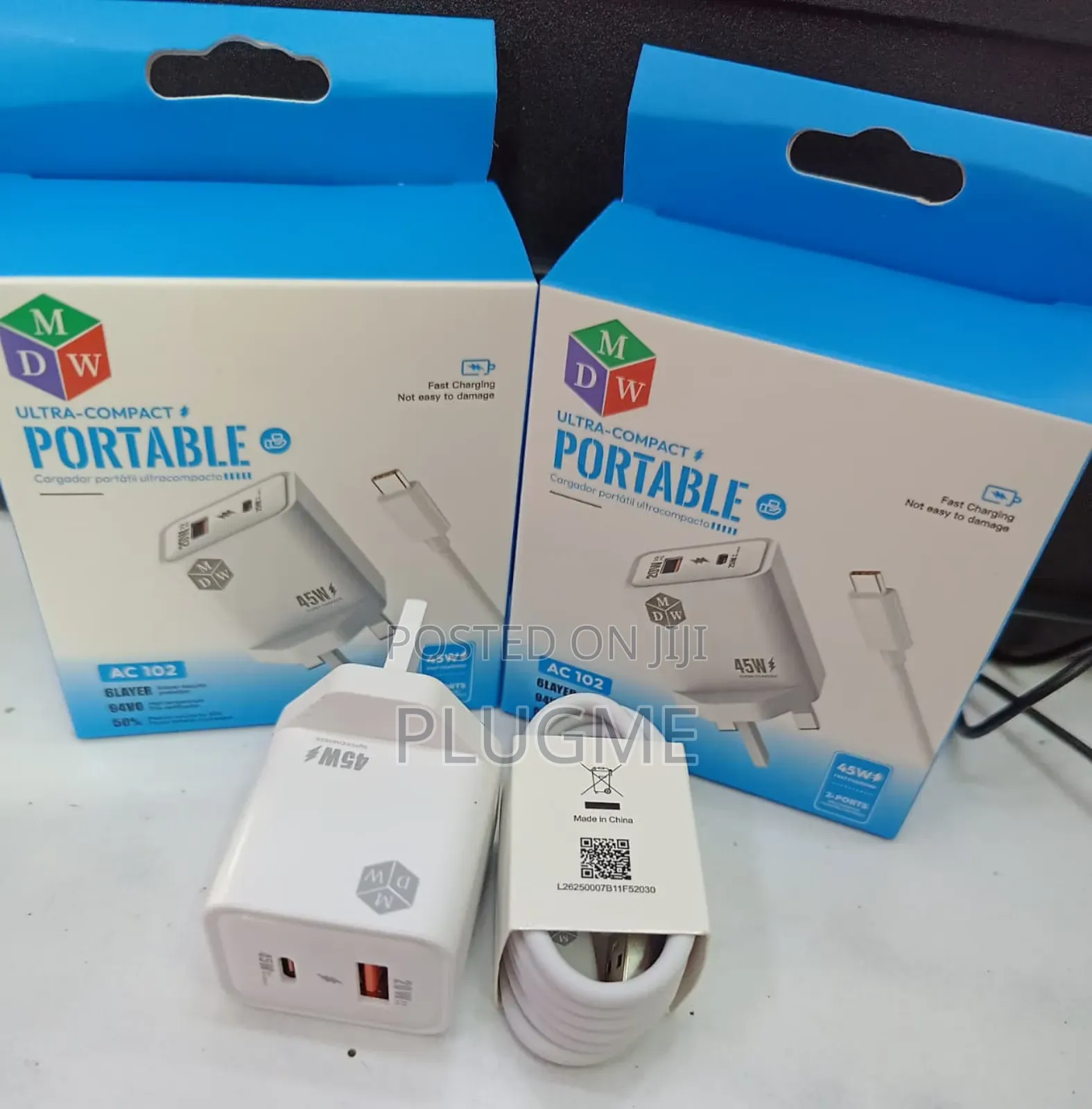 45w Fast Charger U.S.B to C C to C + Cable