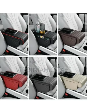 3 In1auto Center Console Armrest Cushion With 2 Cups Holder Phone