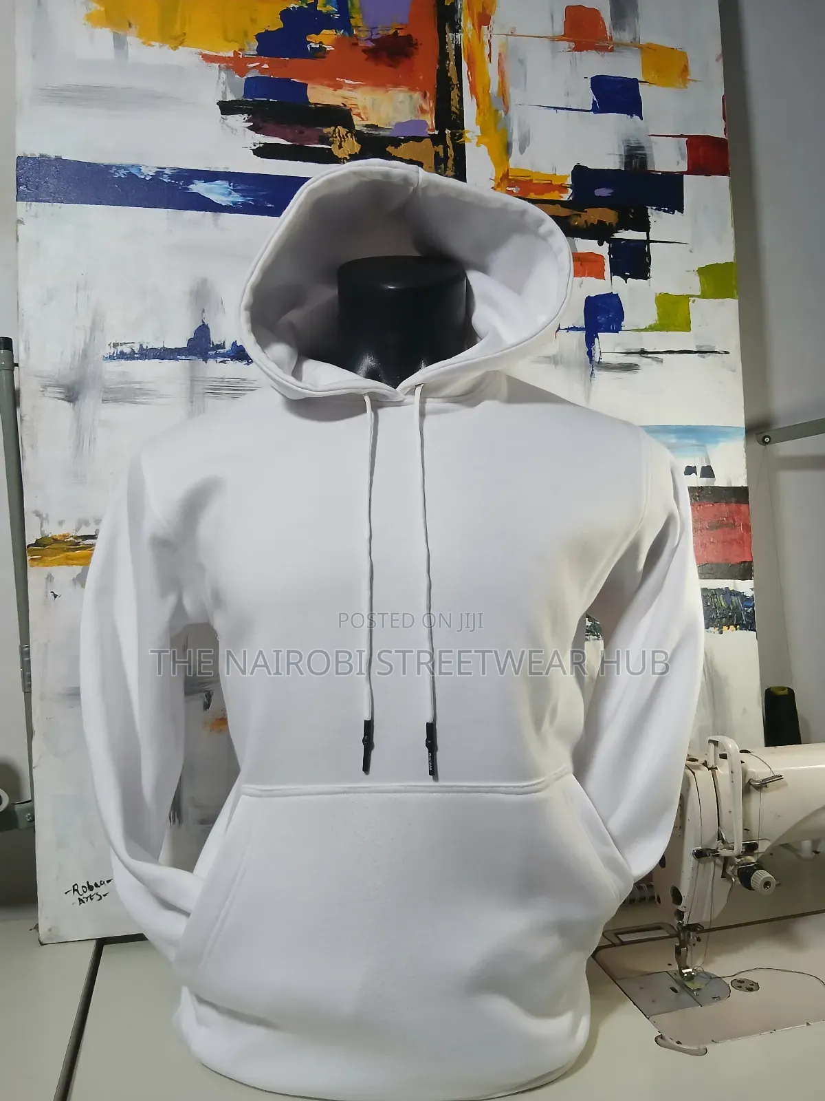 Heavy Cotton White Hoodie