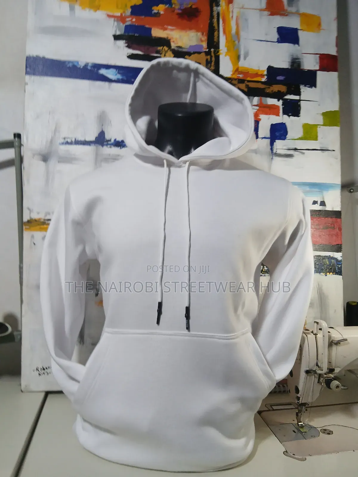 Heavy Cotton White Hoodie