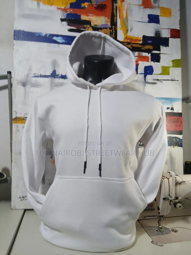 Heavy Cotton White Hoodie - thumbnail 3