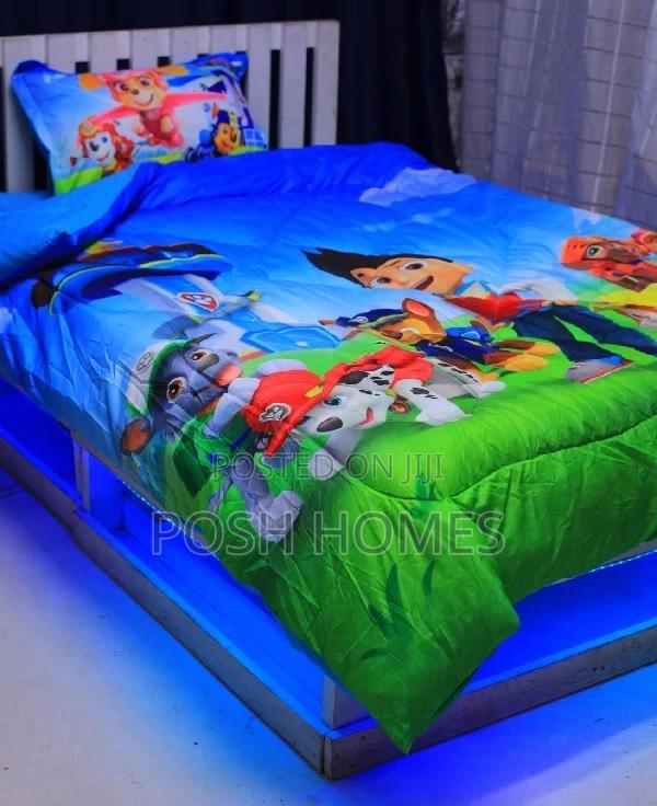 Green and Blue Cartoon Themed Duvet Set