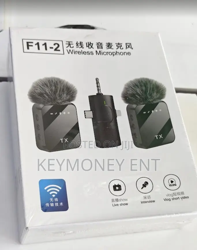 F11-2 Dual Noise Canceling Wireless Lavalier Mic
