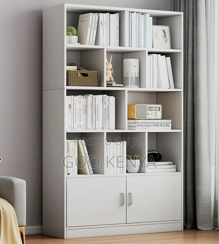 Home Book Rack; Elegant Multi-shelf Wooden Storage With Closed Base