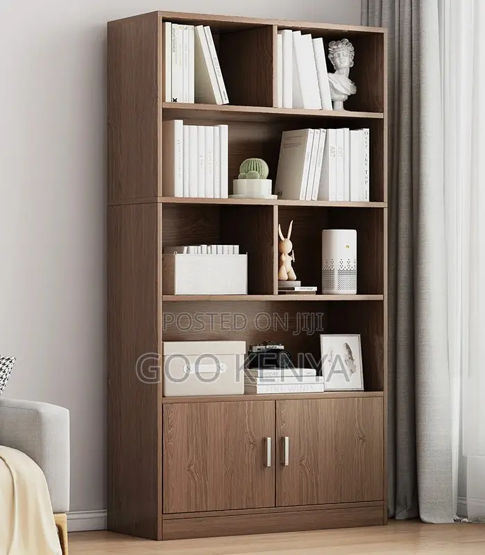 Home Book Rack; Elegant Multi-shelf Wooden Storage With Closed Base