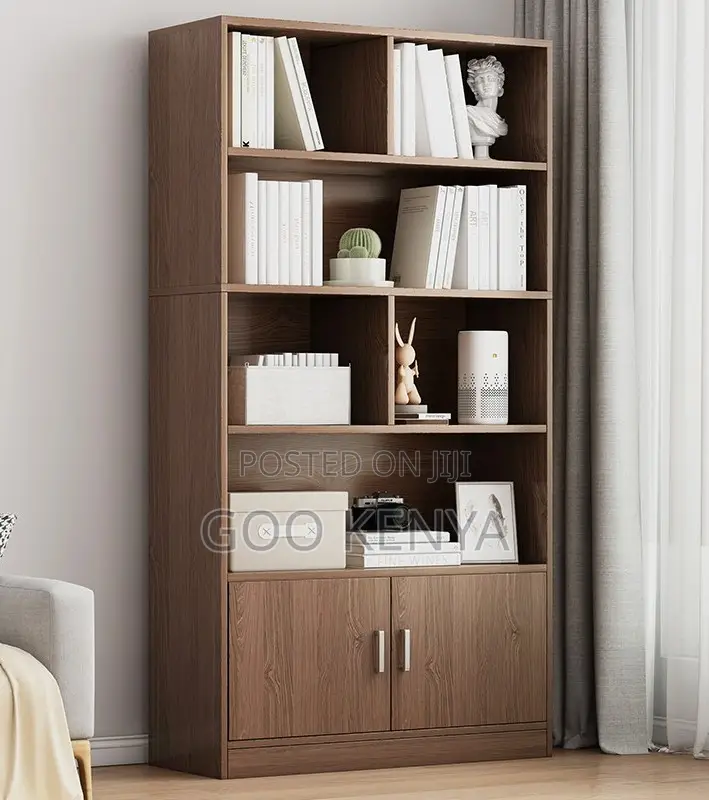 Home Book Rack; Elegant Multi-shelf Wooden Storage With Closed Base