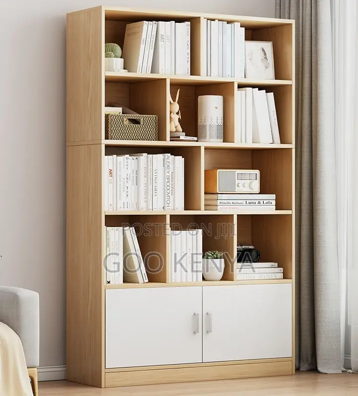 Home Book Rack; Elegant Multi-shelf Wooden Storage With Closed Base