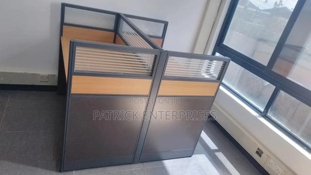 Imported Modern Two Way Workstation Brown- Gray Color