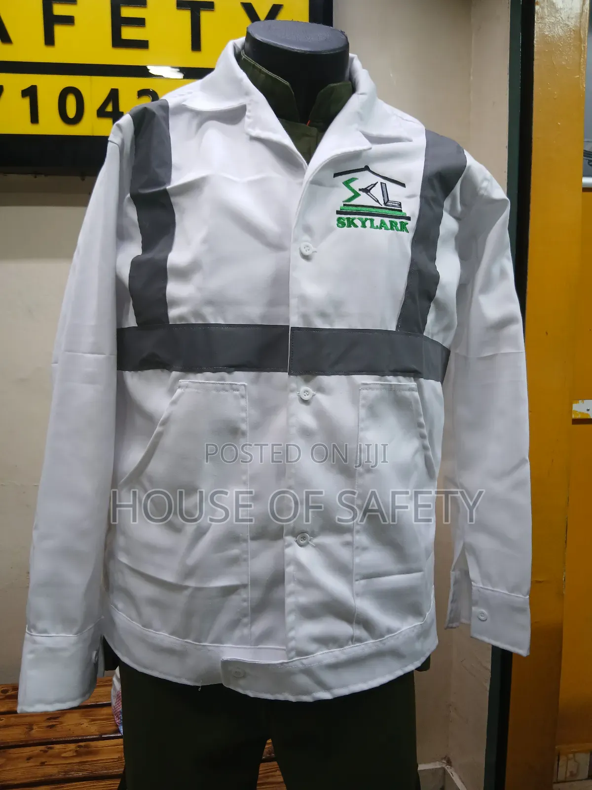 Sliver Stripes White Job Jacket