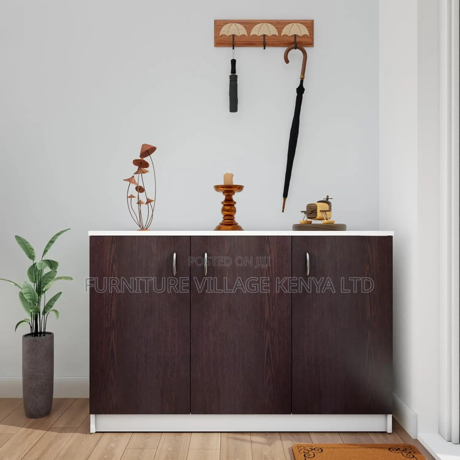 3-doors Credenza Storage Cabinet