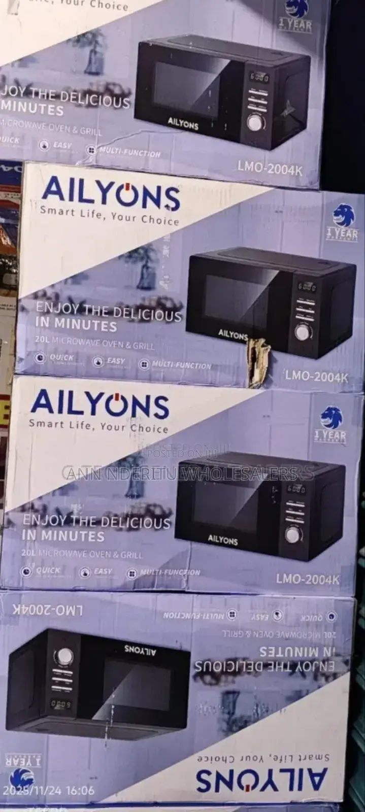 Black New. Original- Ailyons Digital Microwave