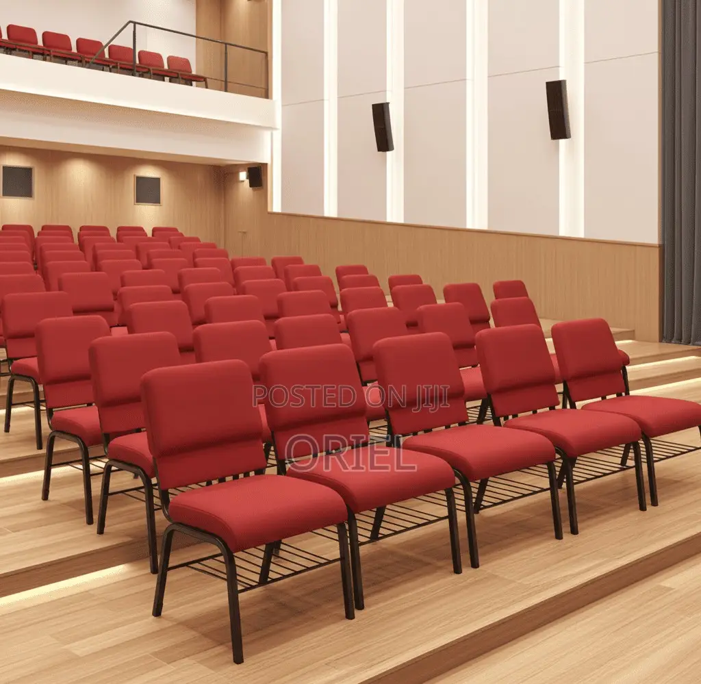 Modern Church Chair : Church/Theatre Fabric Customized Logo Chair