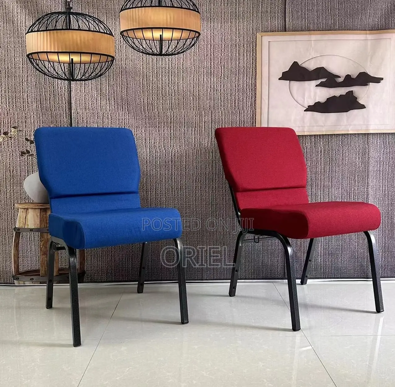 Modern Church Chair : Church/Theatre Fabric Customized Logo Chair