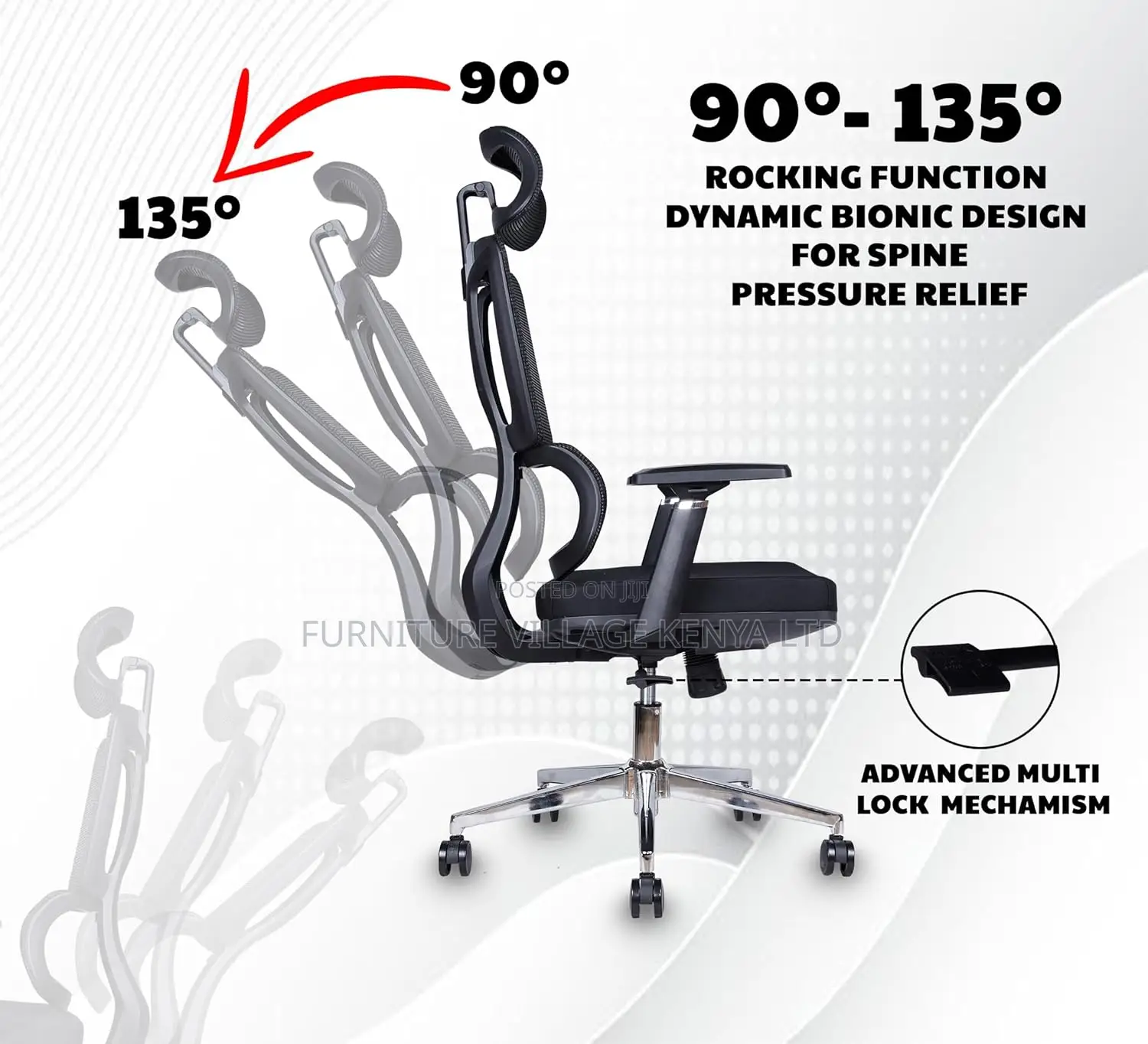 High-back Ergonomic Orthopedic Seat